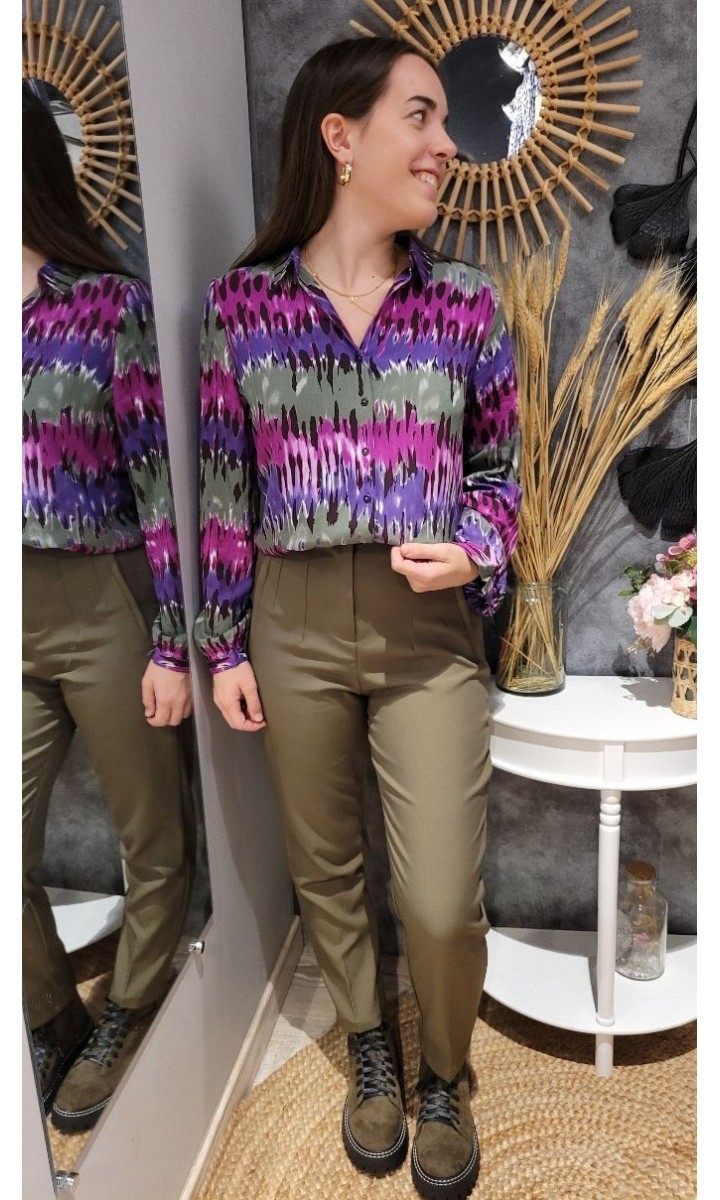 Chemise Carma imprimée - confortable – coloris violet, vue 3