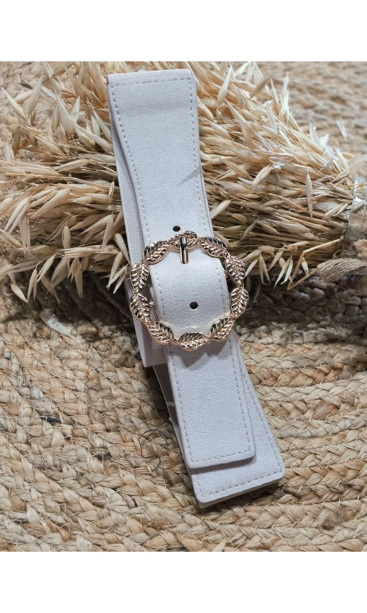 Ceinture Diane élastique - taille unique – coloris beige