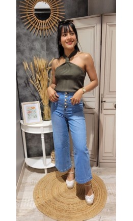 Top Alejandra nœud sur le devant – coloris kaki