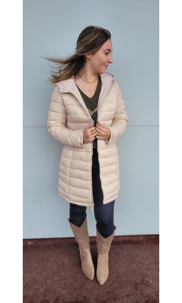 Manteau réversible Karine doudoune à capuche – coloris beige, vue 5
