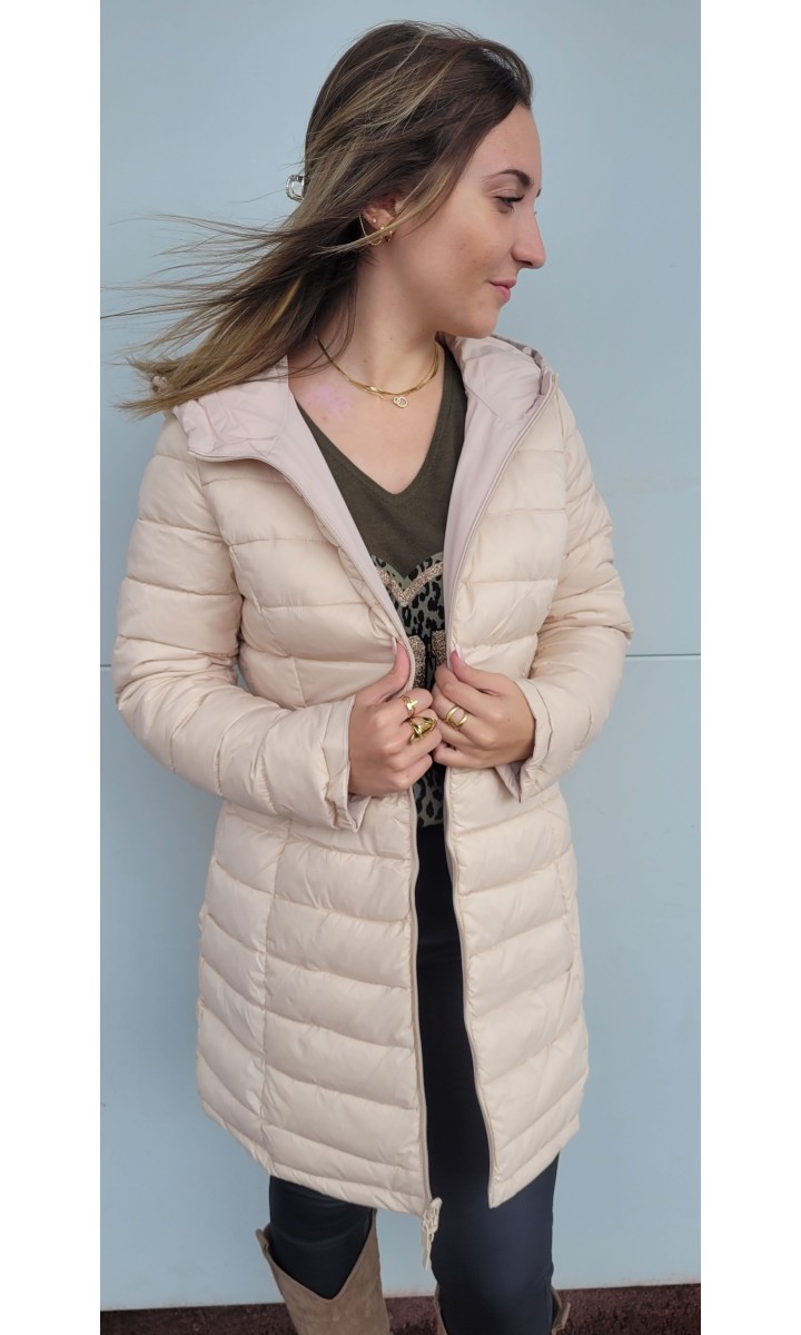 Manteau réversible Karine doudoune à capuche – coloris beige, vue 6