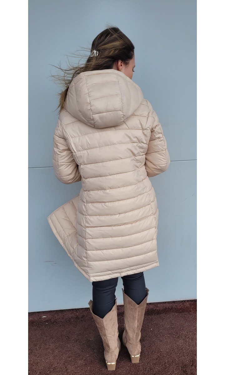 Manteau réversible Karine doudoune à capuche – coloris beige, vue 7