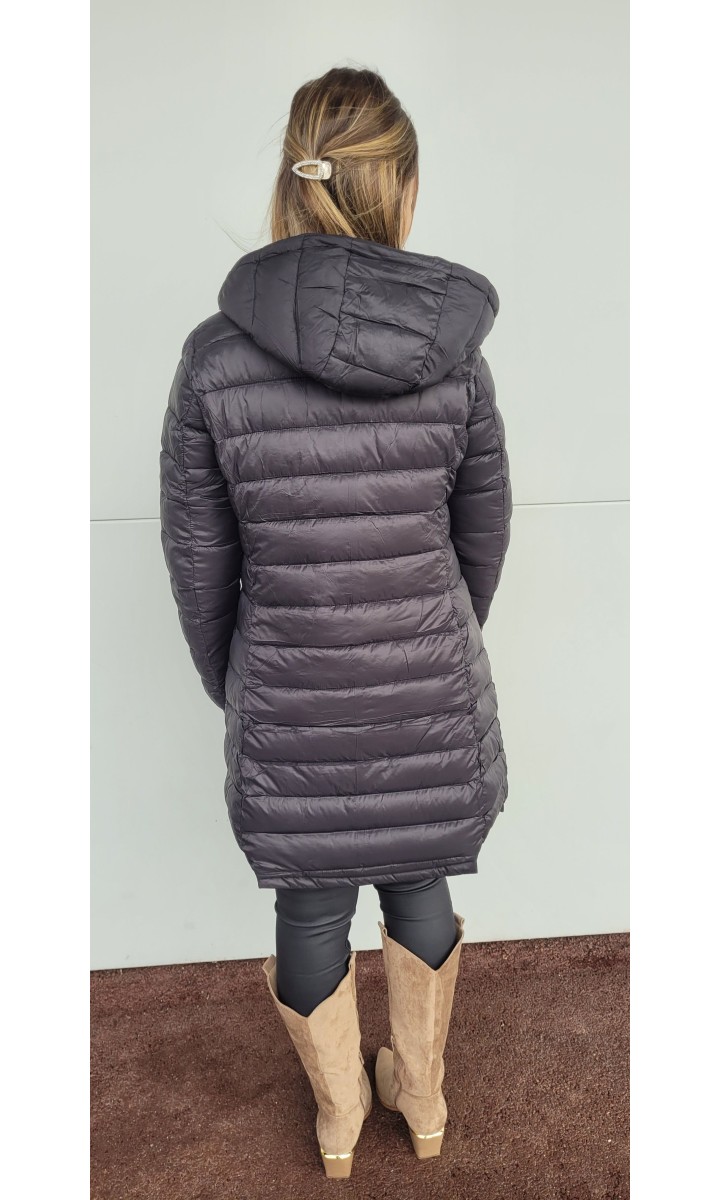 Manteau réversible Karine doudoune à capuche – coloris noir, vue 5