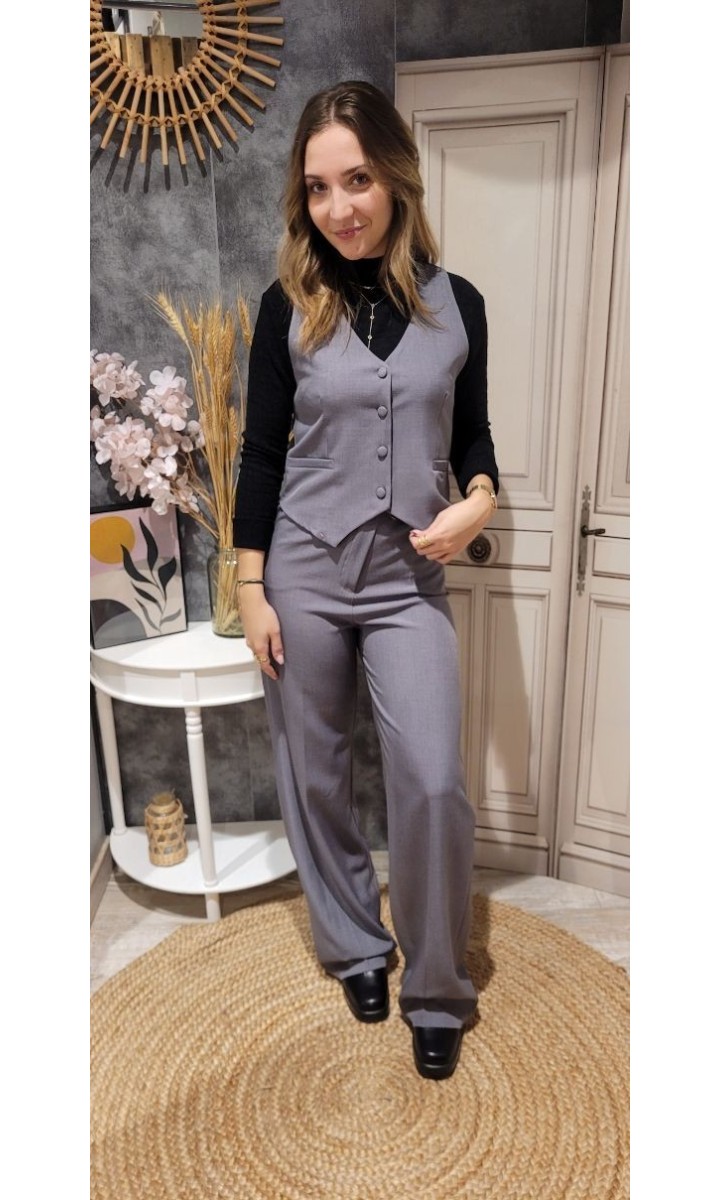 Pantalon Iris coupe large – coloris gris