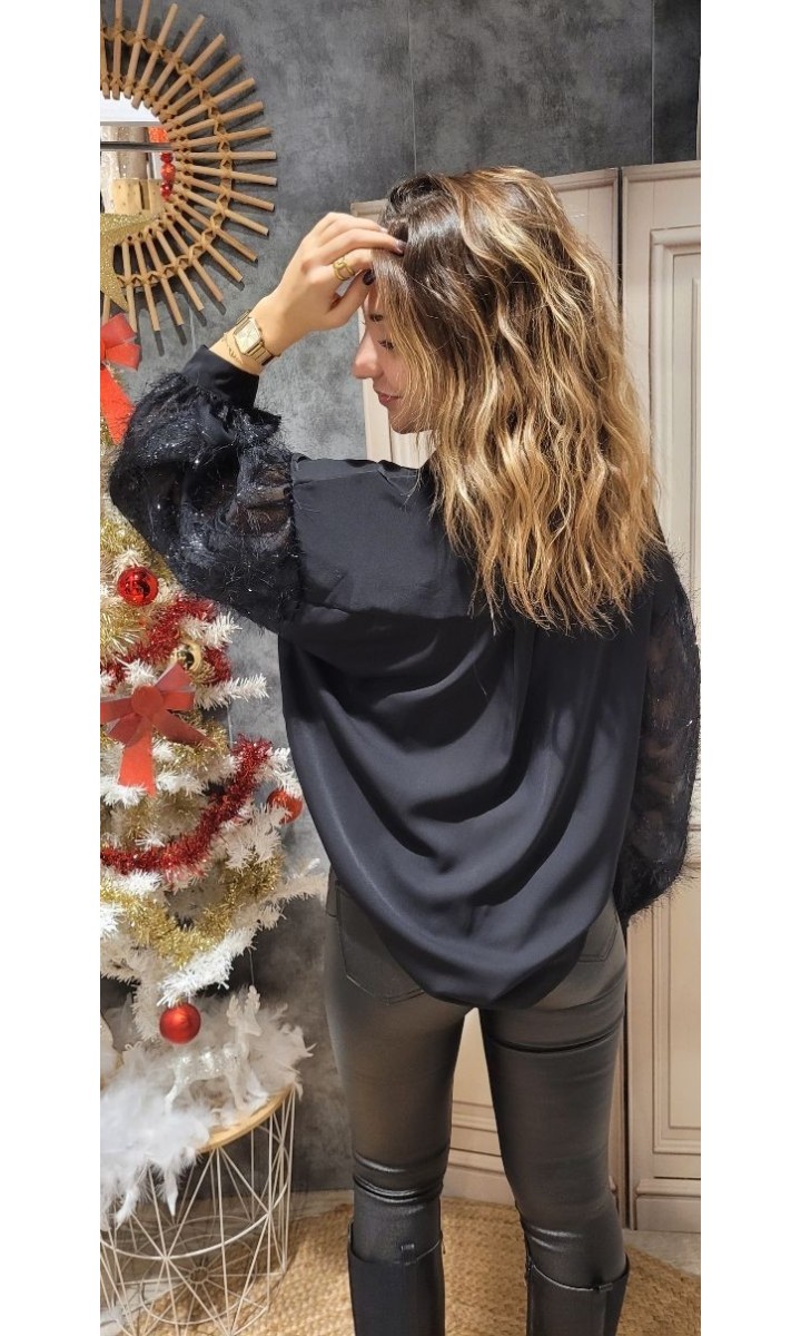 Chemise Steph confortable - taille unique – coloris noir, vue 2
