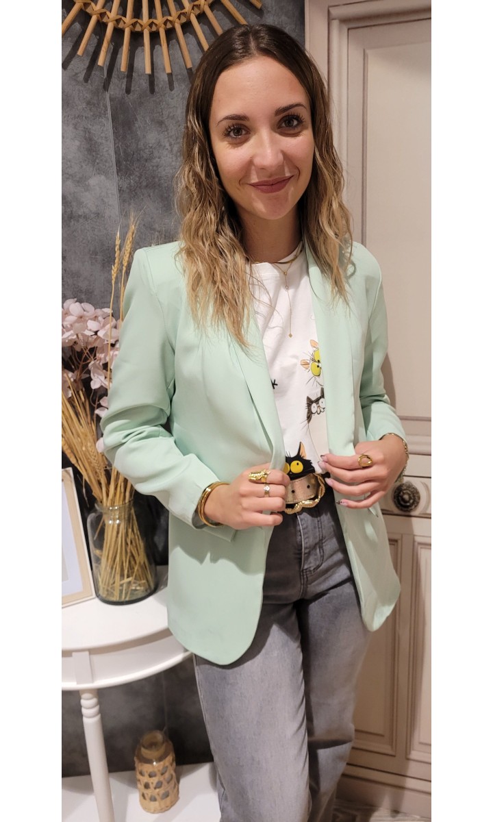 Veste blazer Leontine doublée – coloris vert