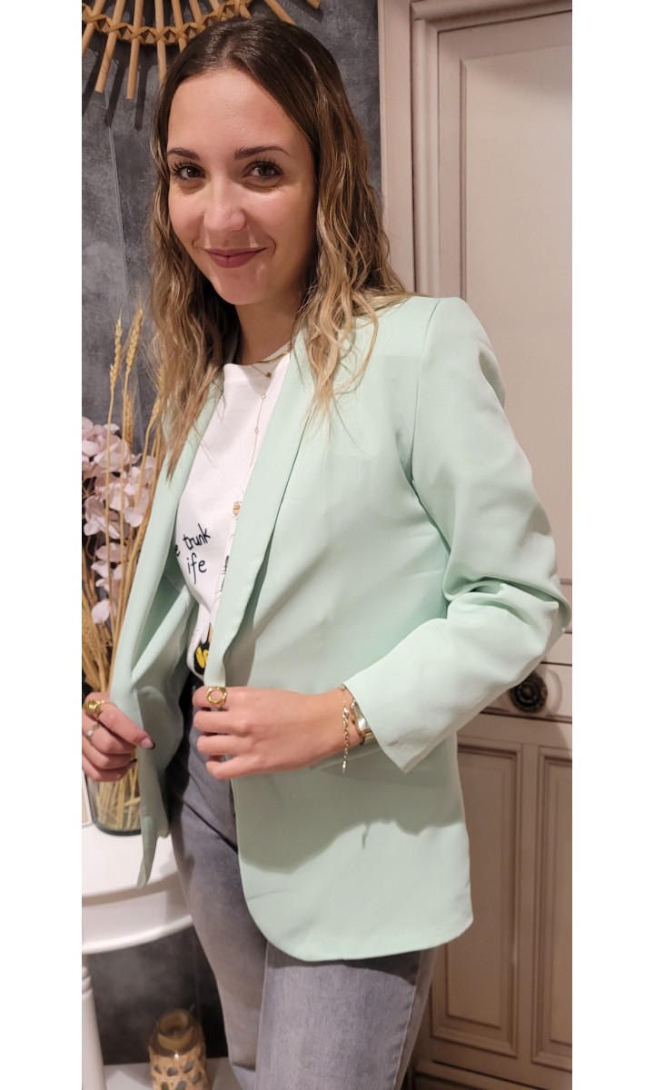 Veste blazer Leontine doublée – coloris vert, vue 3