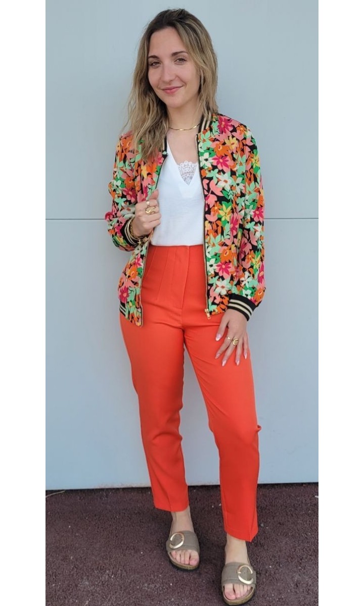 Pantalon Cemina à pince – coloris orange