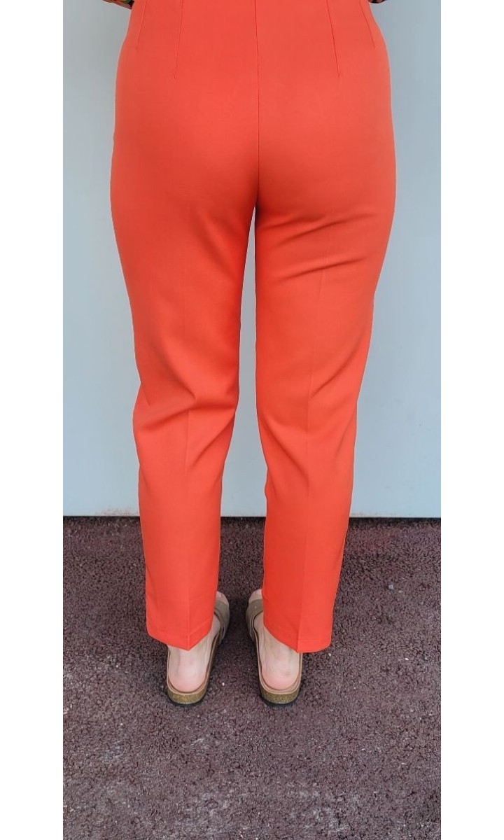 Pantalon Cemina à pince – coloris orange, vue 3