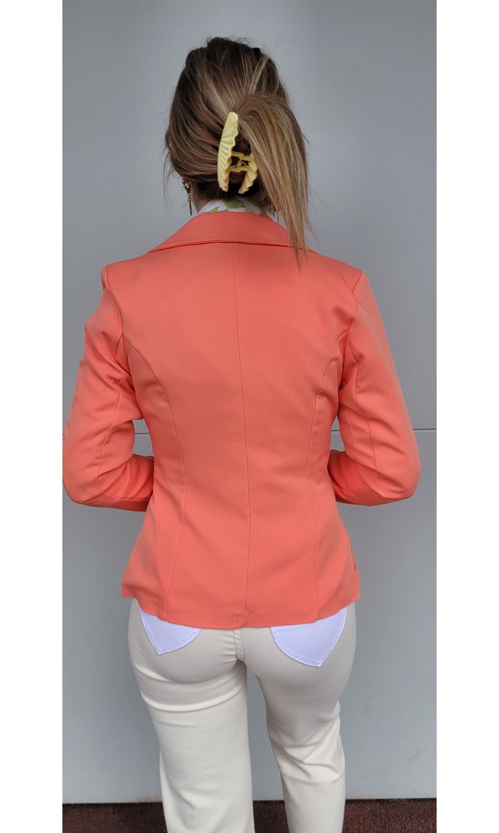 Veste Alexe doublée confortable – coloris corail, vue 2