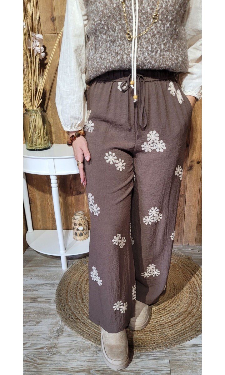 Pantalon Axelle fluide confortable – coloris taupe, vue 2