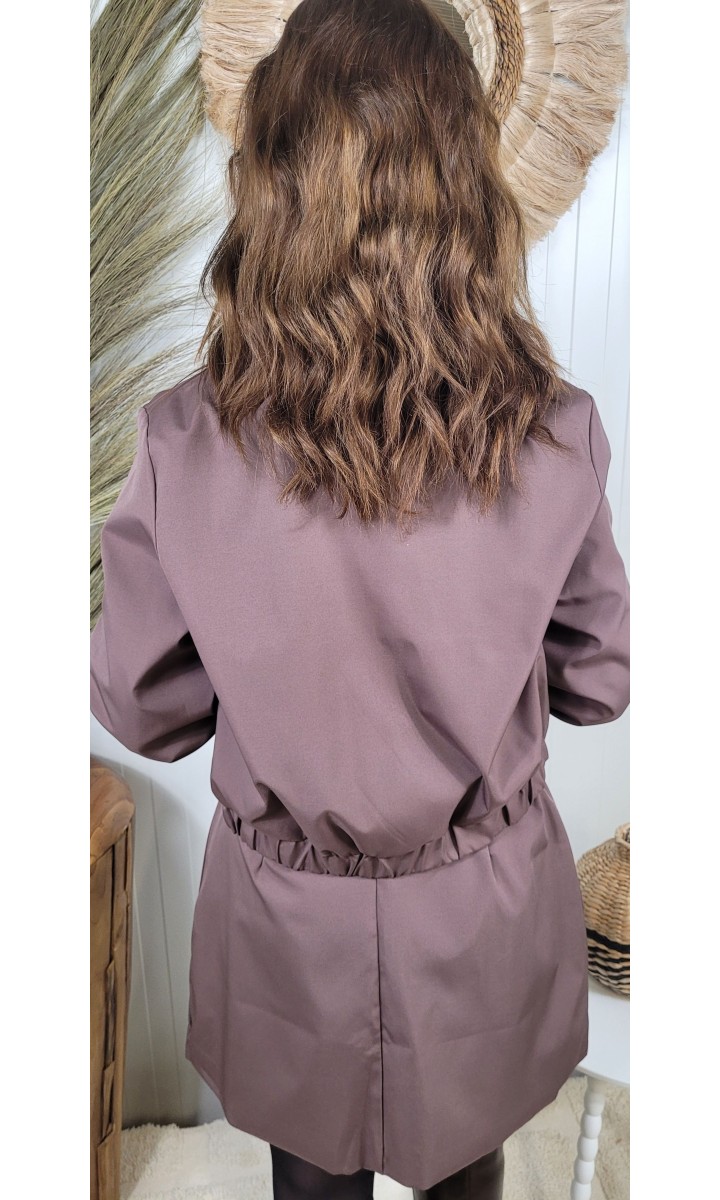 Jupe Pamela droite satinée – coloris marron, vue 3