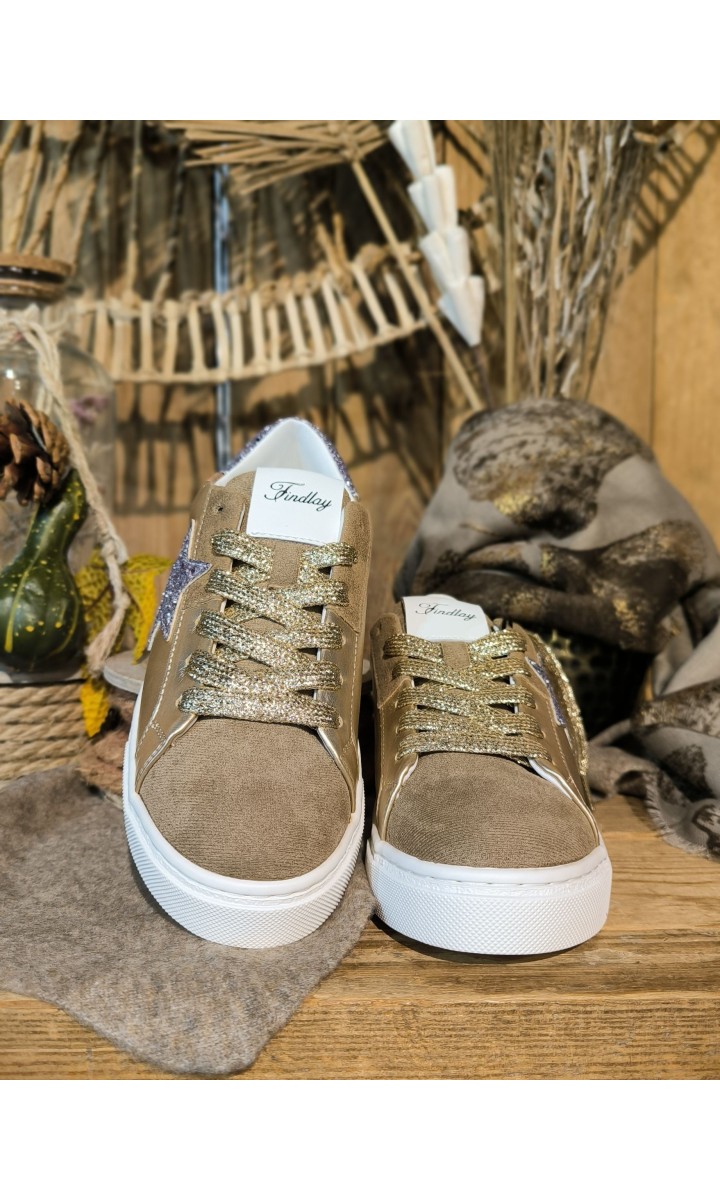 Baskets Etina strass et léopard – coloris multicolore, vue 3