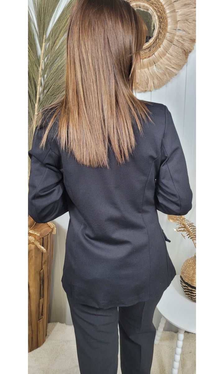 Veste blazer Danie style officier – coloris noir, vue 4