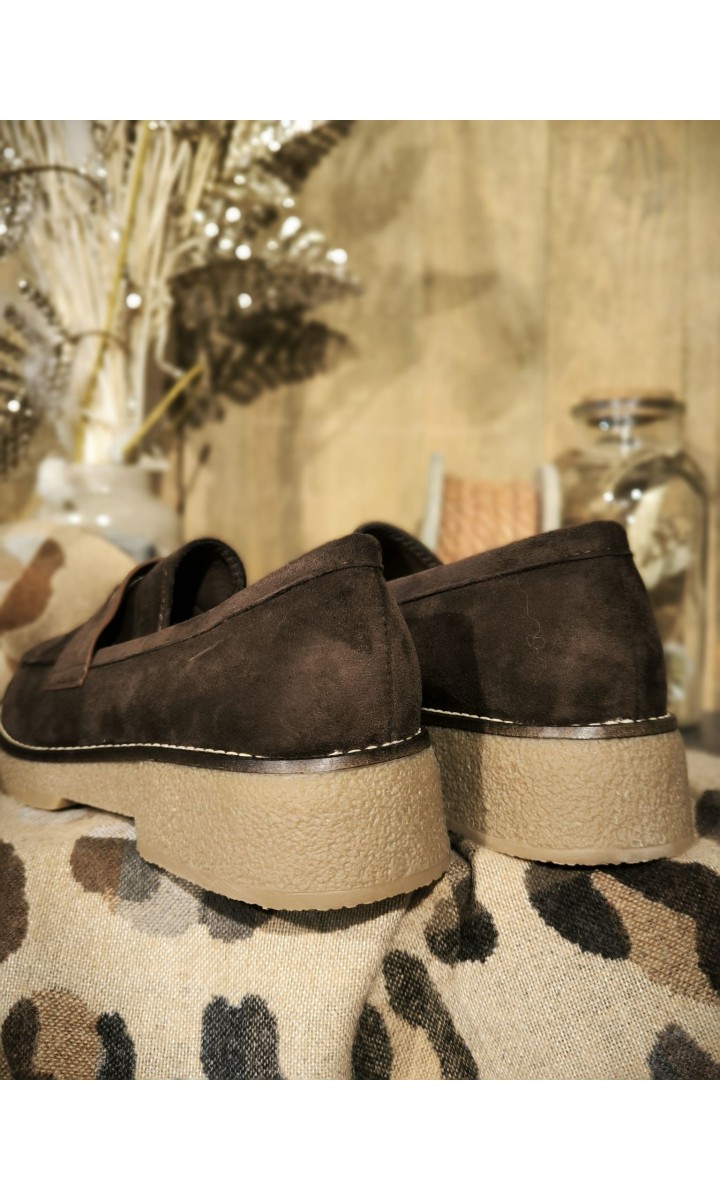 Mocassins Sofia suédine semelle plateforme – vue 3