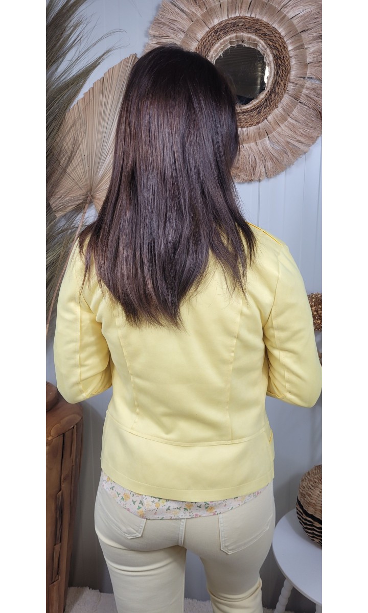 Veste perfecto Ambre en suédine – coloris jaune, vue 3
