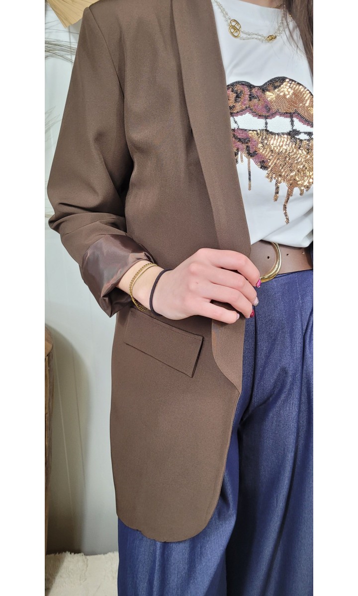 Veste blazer Orilane sans boutonnage – vue 2
