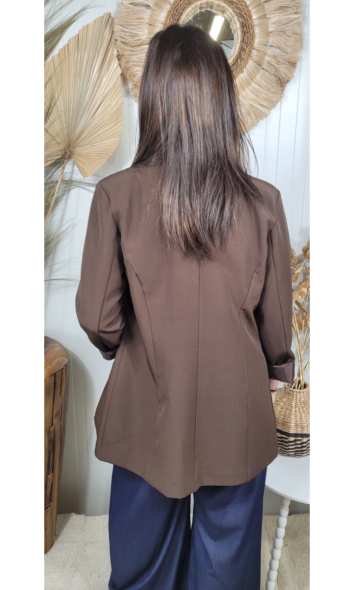 Veste blazer Orilane sans boutonnage – vue 3