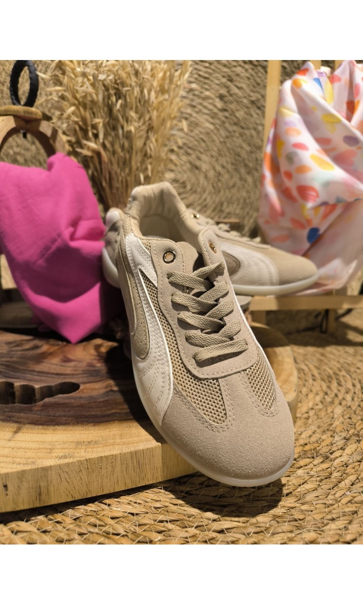 Baskets Evana sport chic suédine et mesh – vue 2