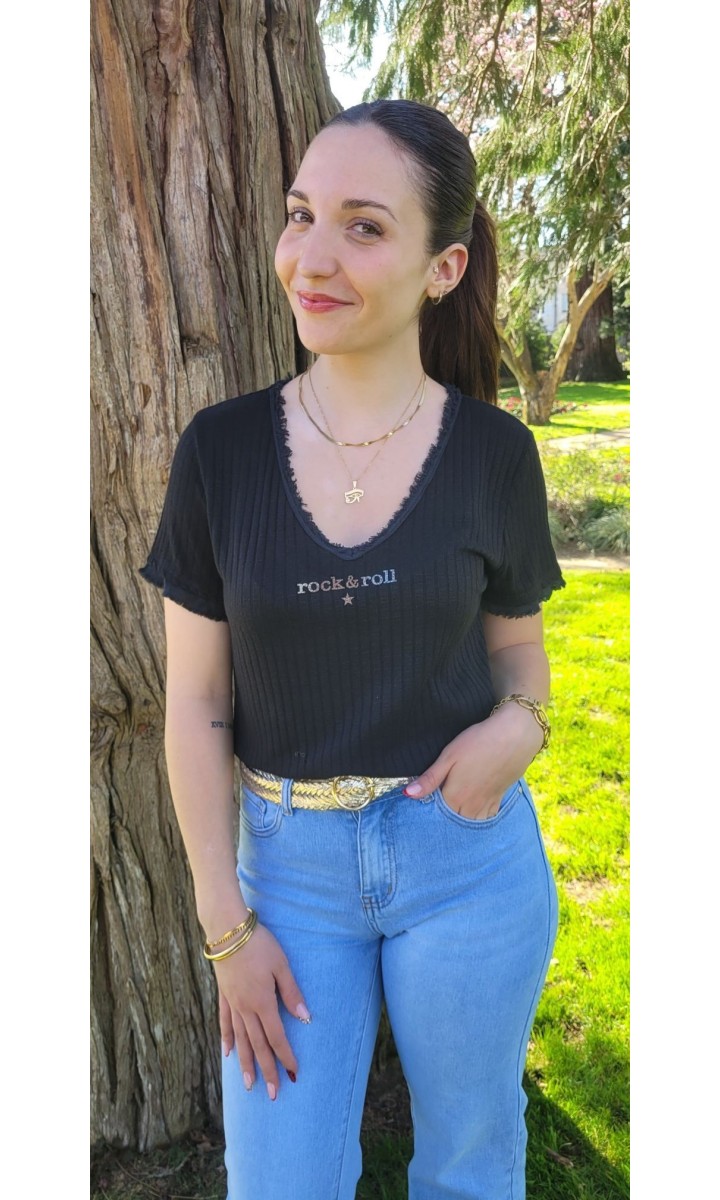 Top Rita vintage Rock and Roll – coloris noir