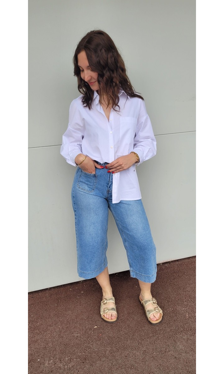 Chemise Arc en Ciel franges dans le dos – coloris blanc, vue 3