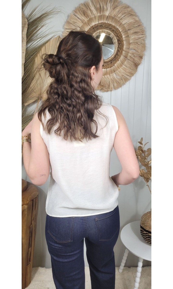 Gilet Folk zigzag et sequins – vue 3