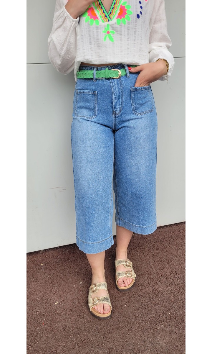 Bermuda Sailor large façon jupe-culotte – coloris bleu, vue 2