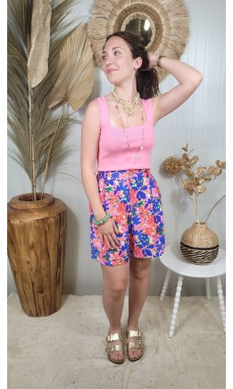 Short Manon fluide imprimé floral – coloris multicolore