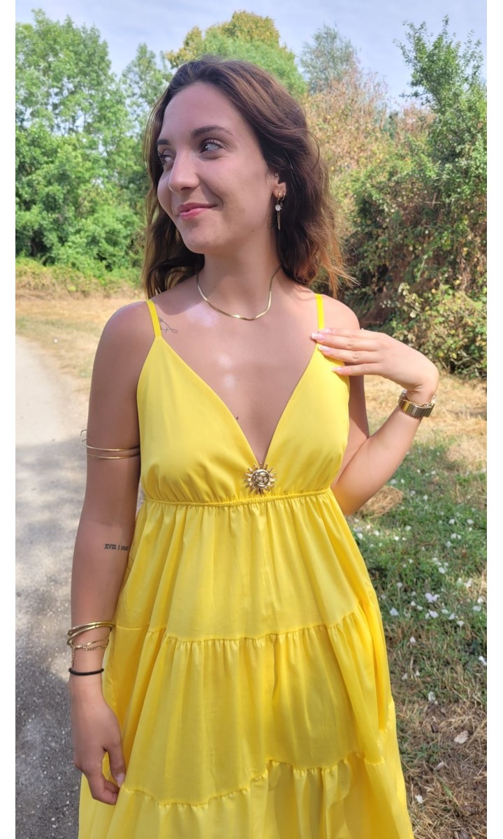 Robe Lydie jaune bijou soleil – coloris jaune, vue 4
