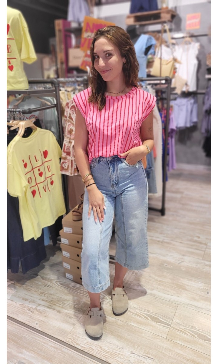 Top Uby dos nu en cœur festonné – coloris multicolore, vue 3