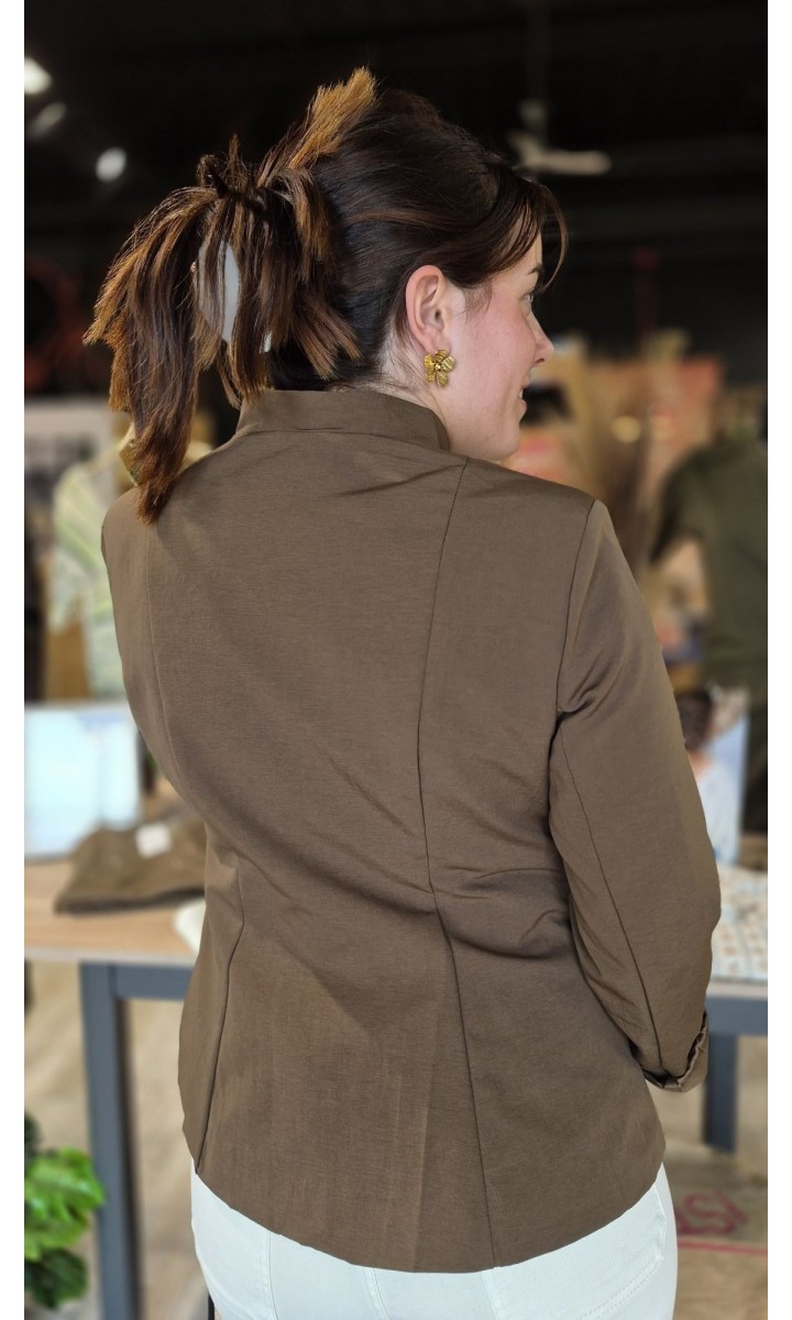 Veste Géraldine brandebourgs col officier – vue 3