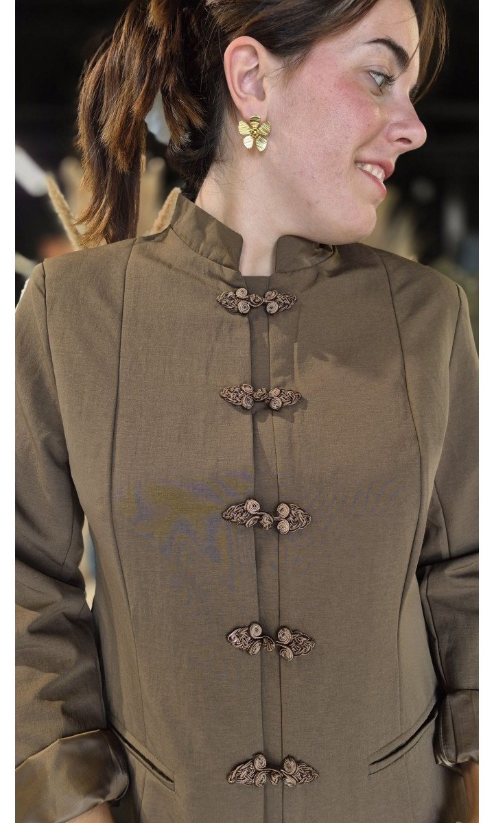 Veste Géraldine brandebourgs col officier – vue 4