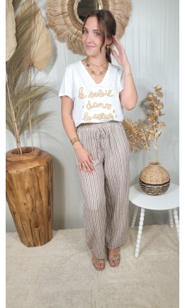 Pantalon Gaelle femme – coloris marron