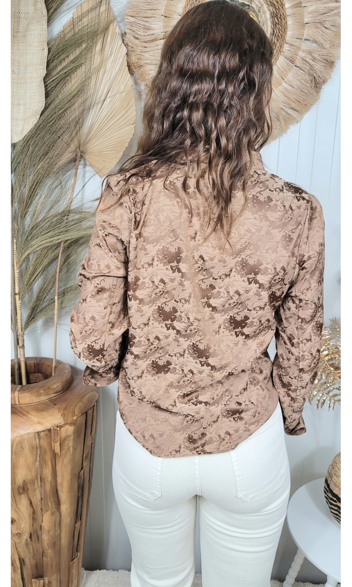 Chemise Anaelle col mao brandebourgs – coloris multicolore, vue 3