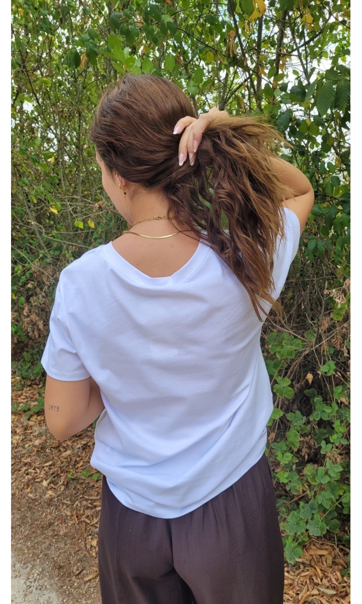 T-shirt Bella Ciao Bella rayé – coloris marron, vue 2