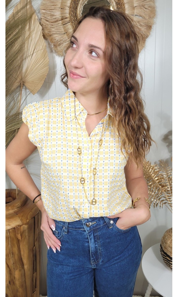 Chemise Mae sans manches – coloris multicolore
