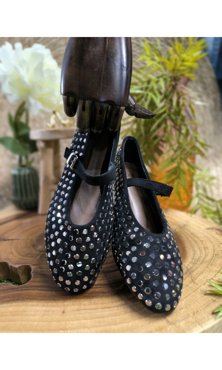 Ballerines Elea cloutées – coloris noir