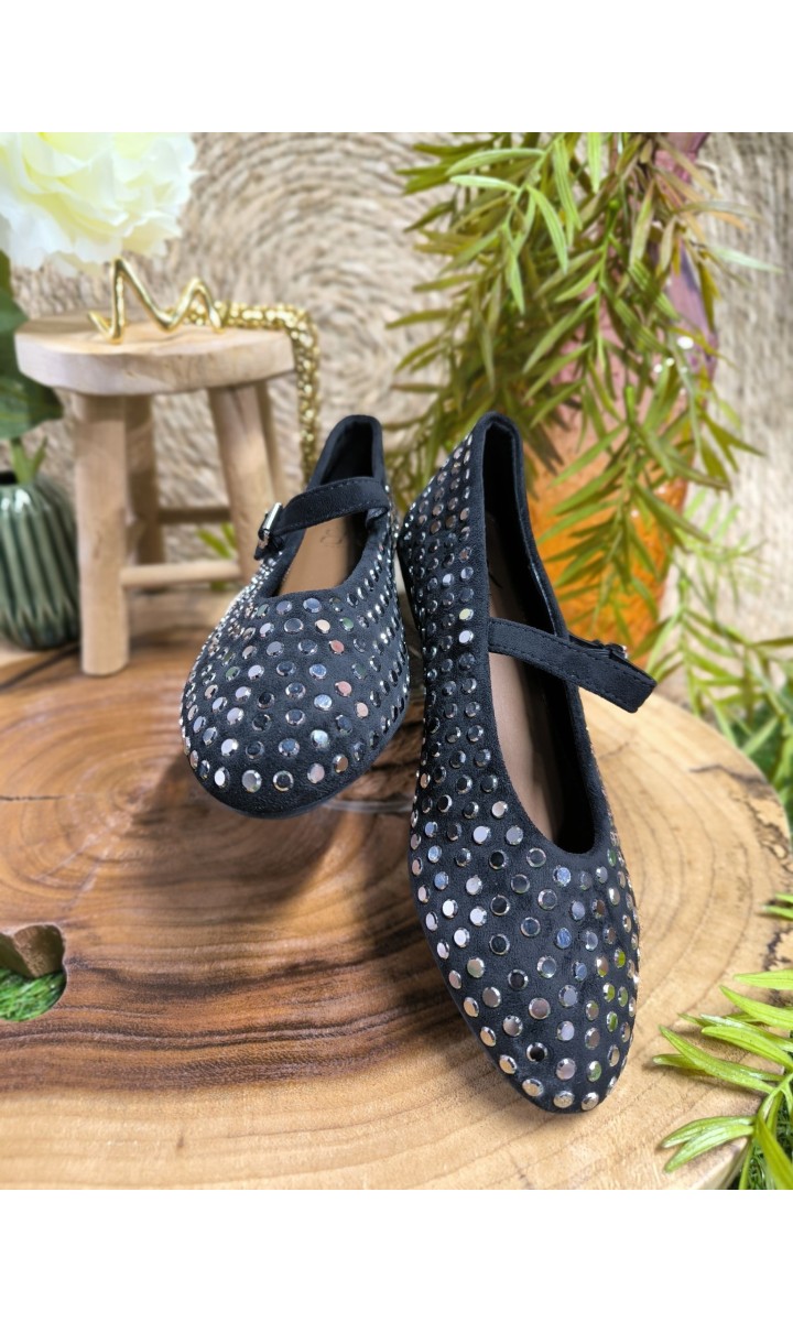 Ballerines Elea cloutées – coloris noir, vue 2