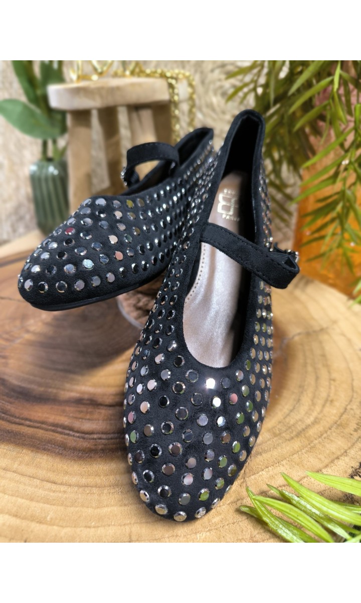Ballerines Elea cloutées – coloris noir, vue 3