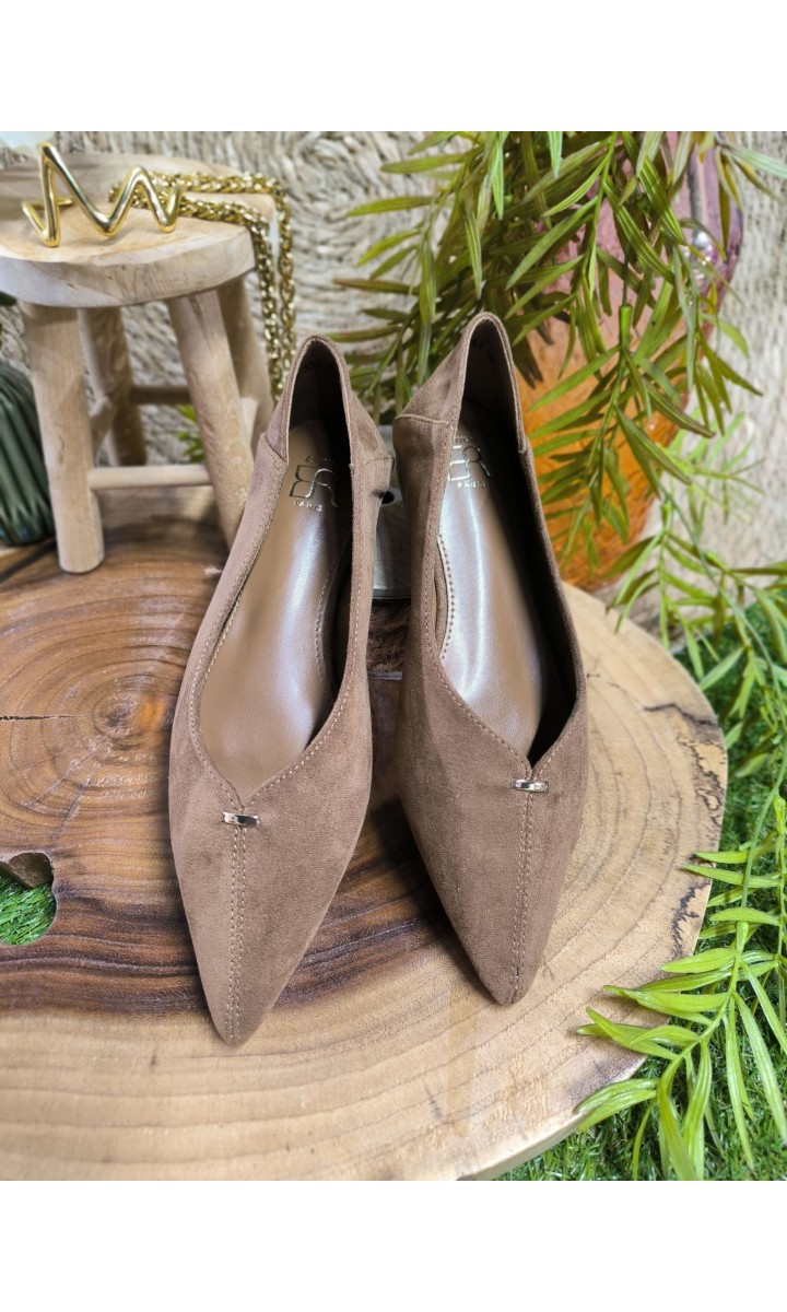 Ballerines Maud découpe en V – coloris marron, vue 5