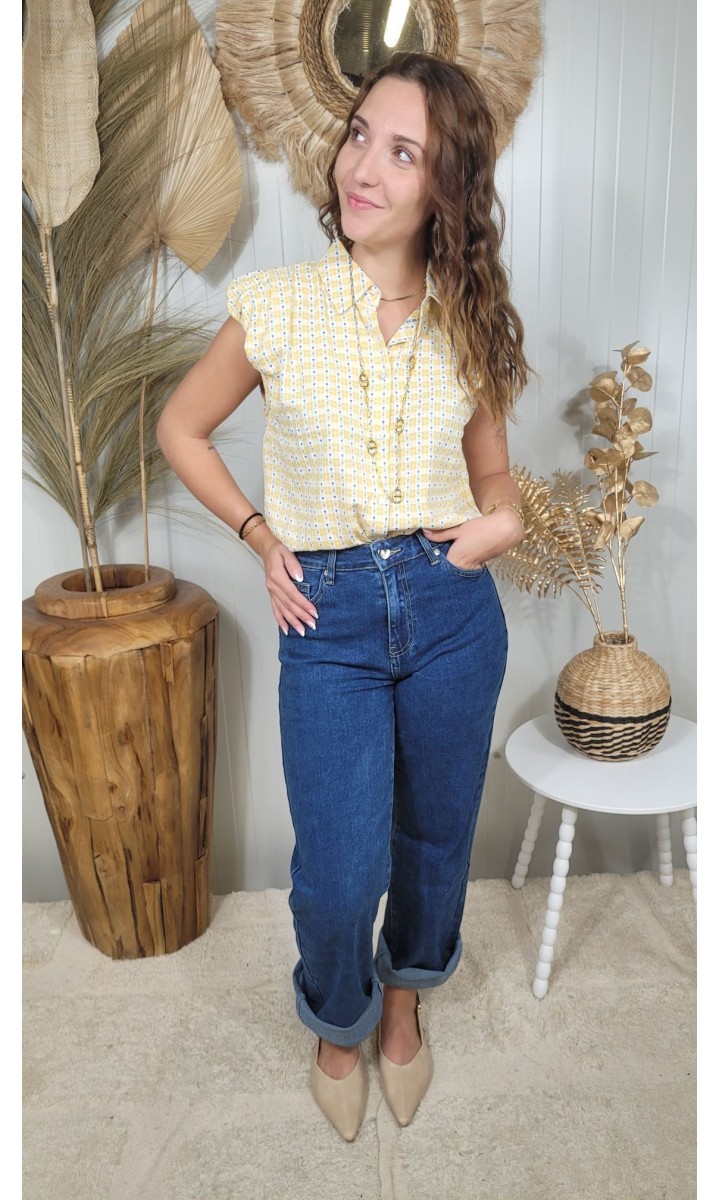 Jeans Zia poches cœur – coloris bleu