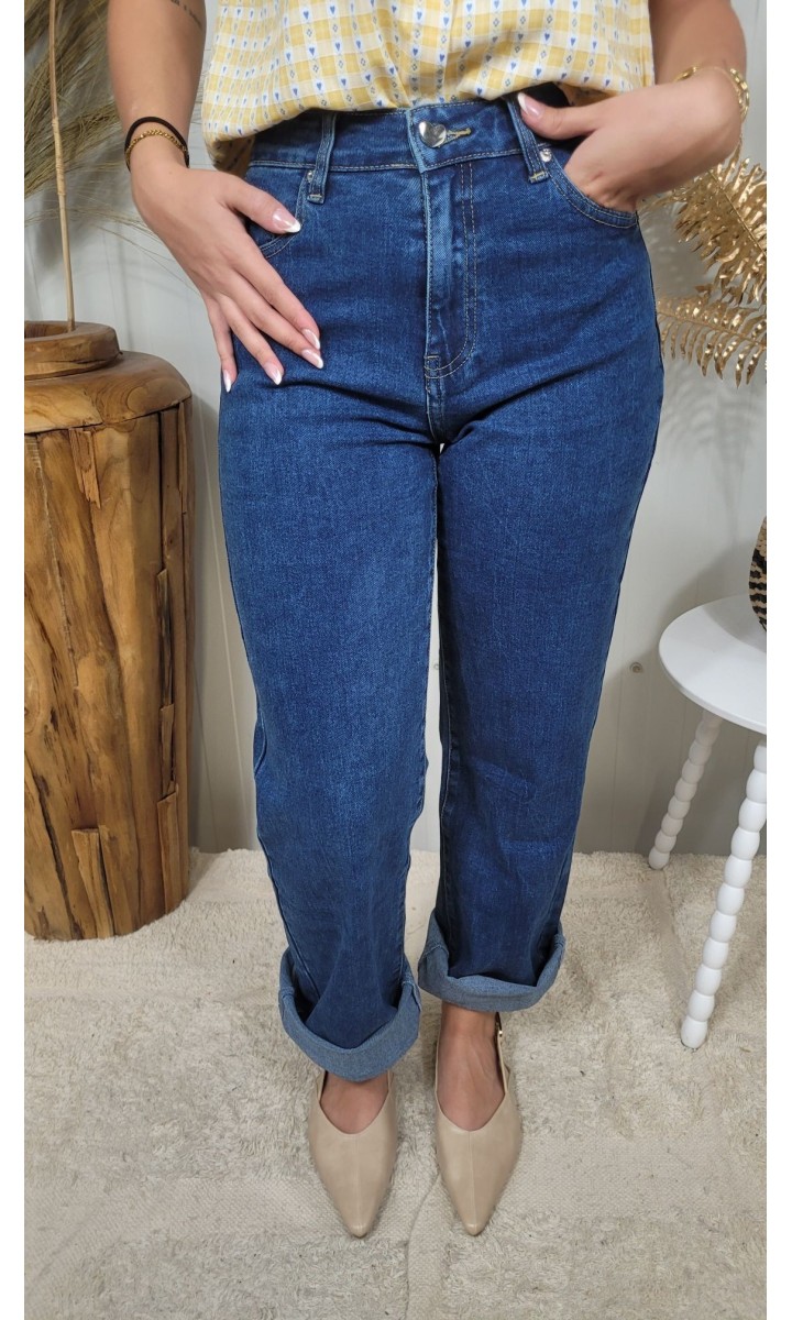 Jeans Zia poches cœur – coloris bleu, vue 2
