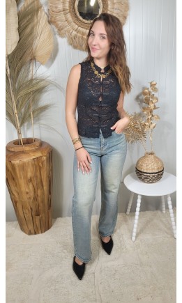 Jeans Gina droit straight – coloris bleu