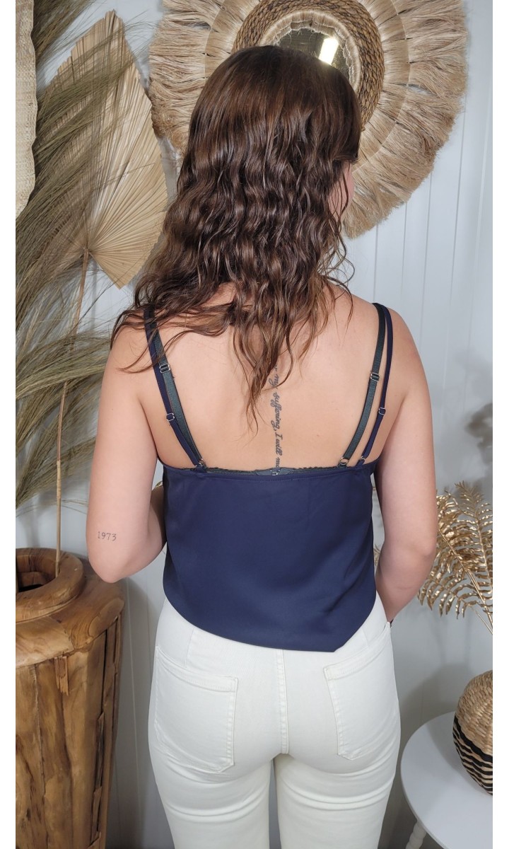 Top Ariane col V dentelle – vue 2