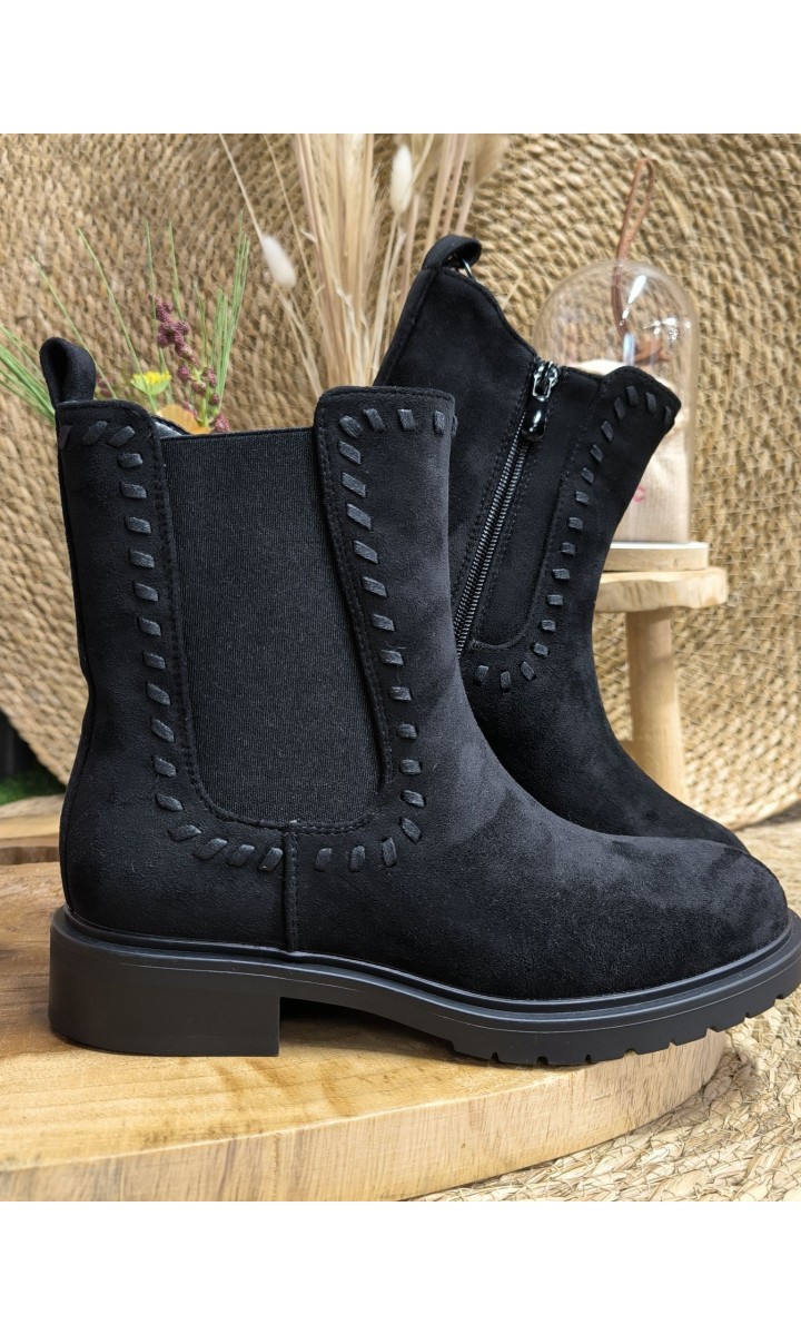 Bottines Axelle coutures tressées