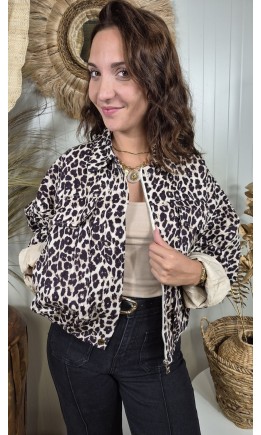 Veste Benedicte chemise zippée – coloris marron