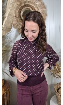 Pull Eloise col montant plissé