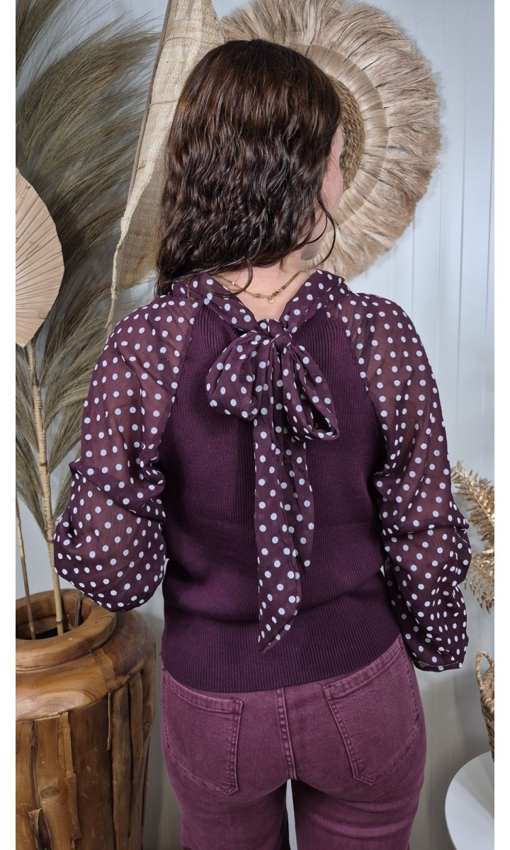 Pull Eloise col montant plissé – vue 2