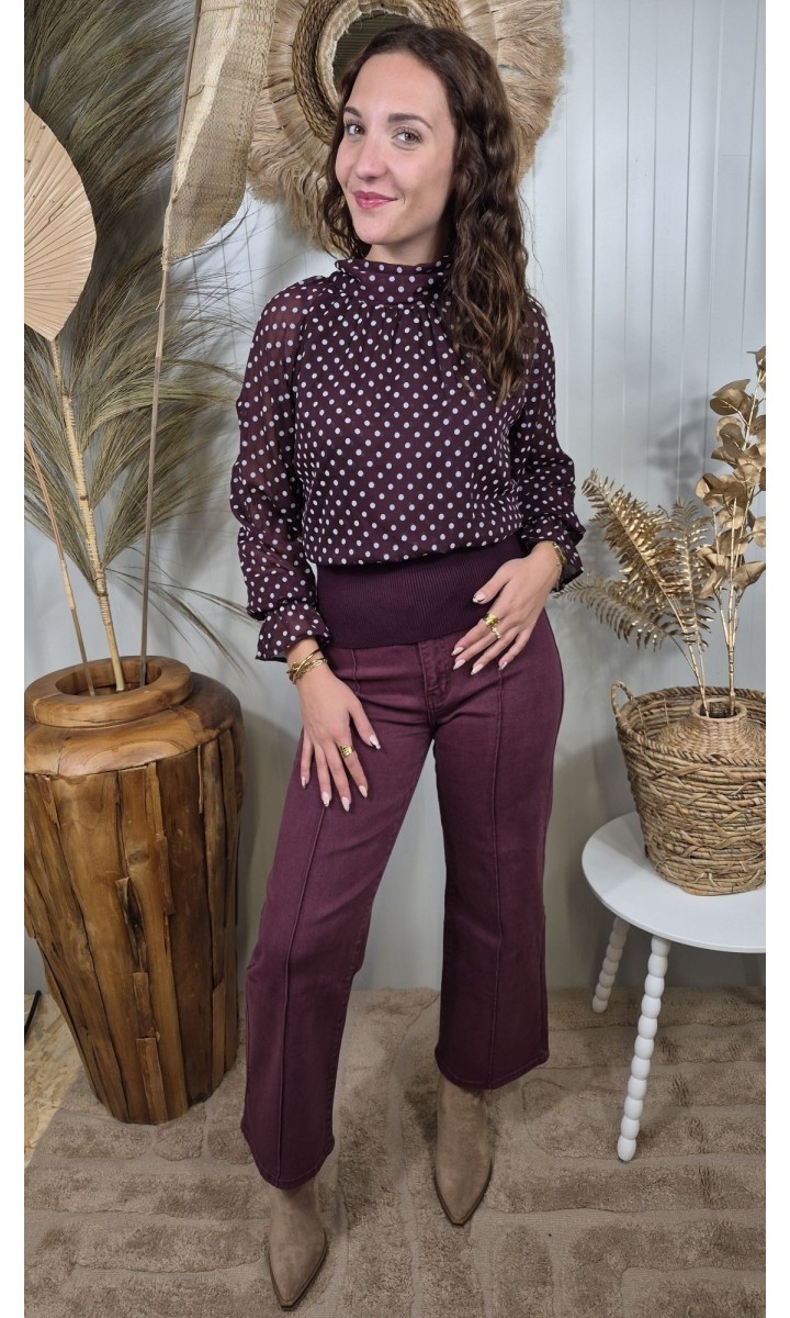 Pull Eloise col montant plissé – vue 3