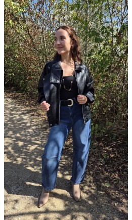 Veste Malaury similicuir oversize